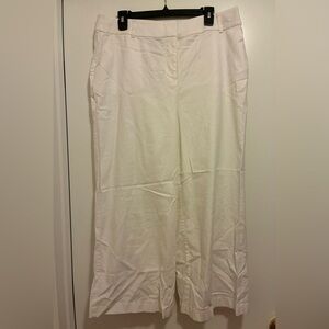 Lane Bryant White Wide-Leg Pants